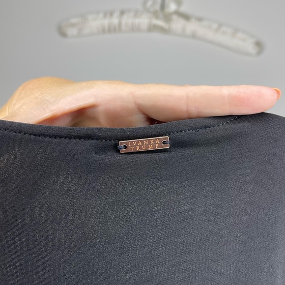 Black 3/4 Sleeve Ruffle Peplum Ivanka Trump Blouse S - Picture 4 of 4